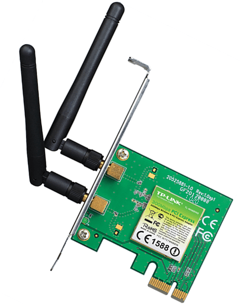 PLACA DE RED TP-LINK WIRELESS PCI-E 300MBPS 2 ANT TL-WN881ND